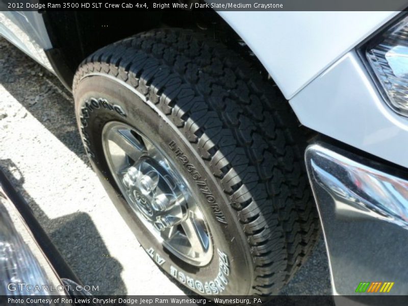 Bright White / Dark Slate/Medium Graystone 2012 Dodge Ram 3500 HD SLT Crew Cab 4x4
