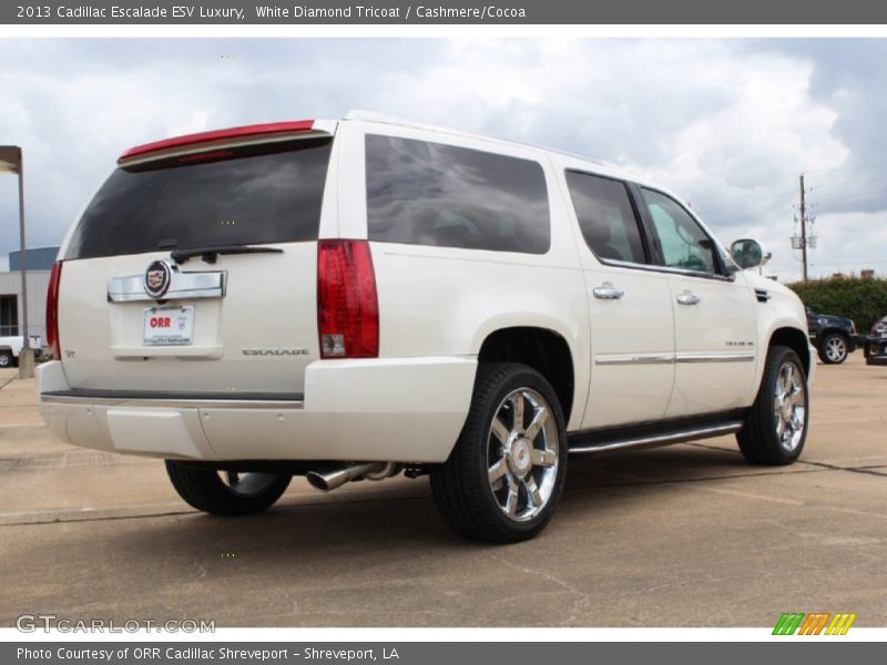White Diamond Tricoat / Cashmere/Cocoa 2013 Cadillac Escalade ESV Luxury