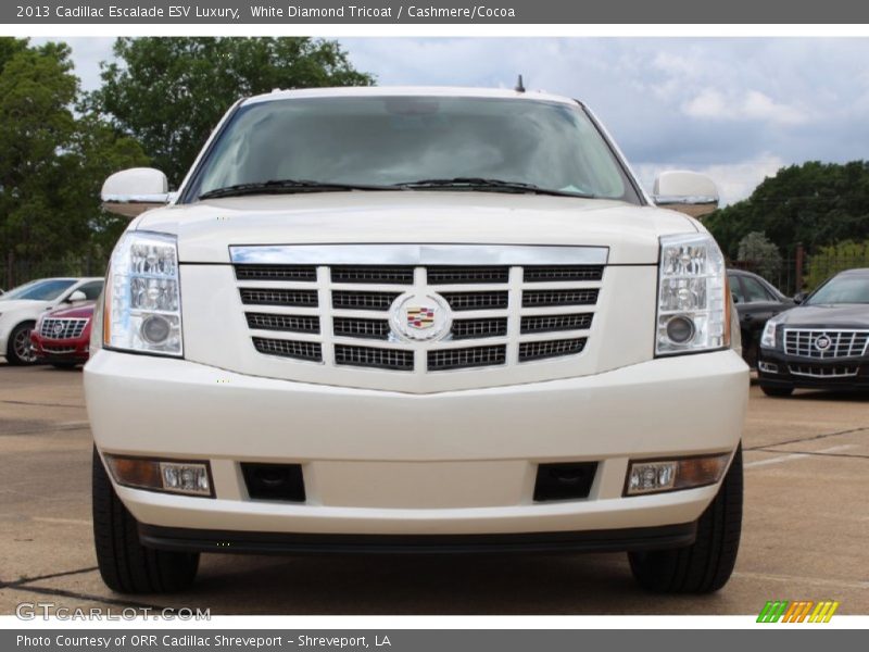 White Diamond Tricoat / Cashmere/Cocoa 2013 Cadillac Escalade ESV Luxury