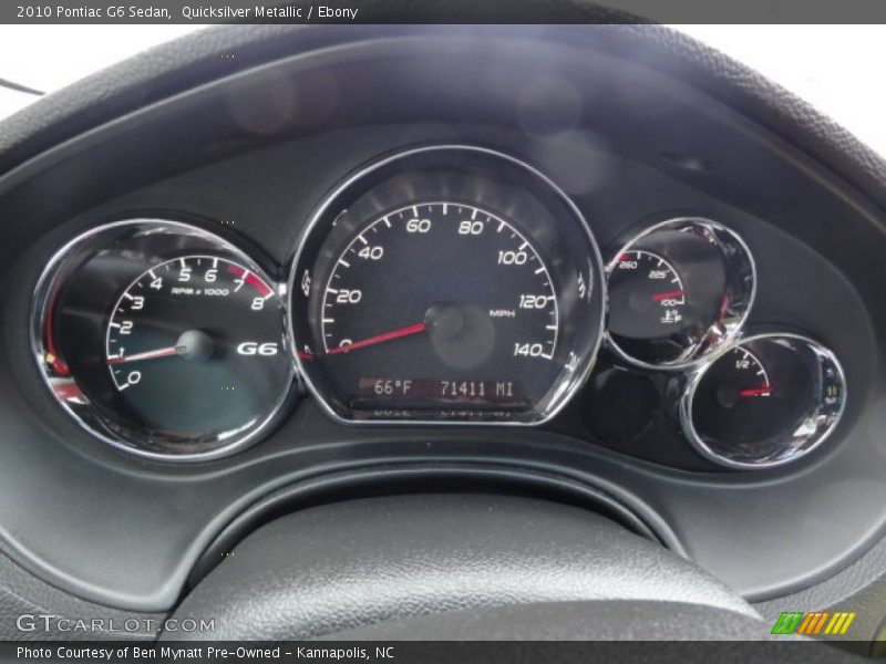 Quicksilver Metallic / Ebony 2010 Pontiac G6 Sedan