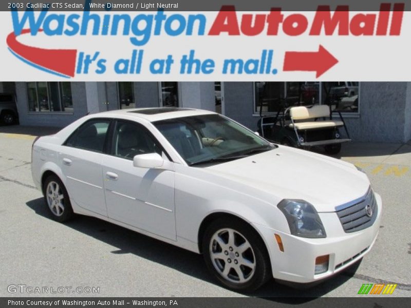 White Diamond / Light Neutral 2003 Cadillac CTS Sedan