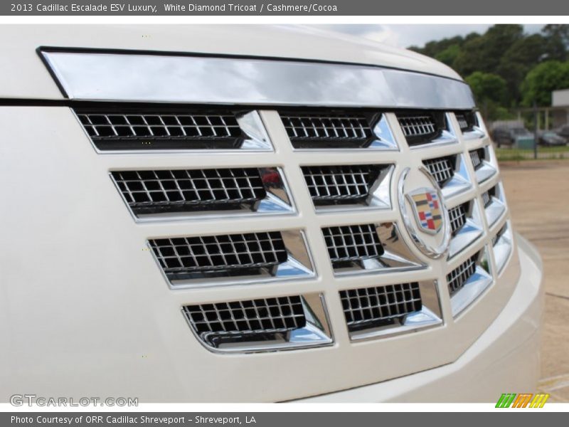 White Diamond Tricoat / Cashmere/Cocoa 2013 Cadillac Escalade ESV Luxury