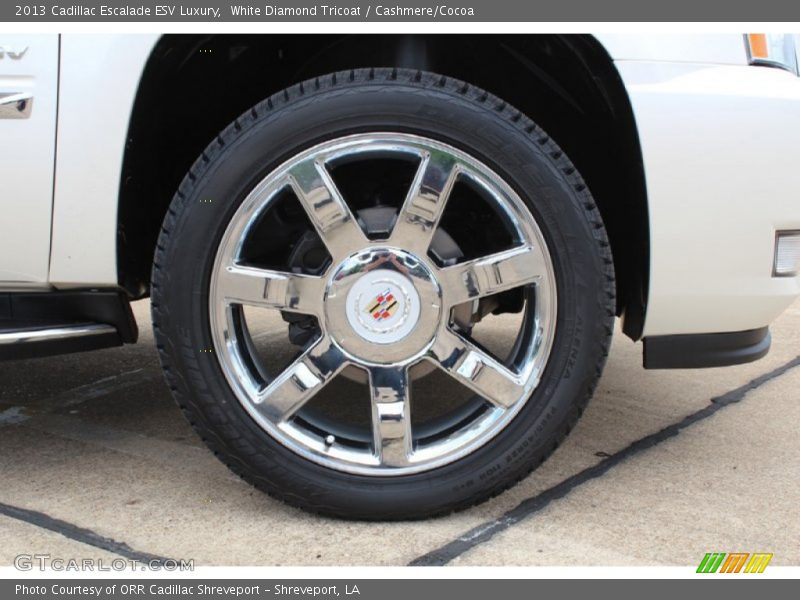 White Diamond Tricoat / Cashmere/Cocoa 2013 Cadillac Escalade ESV Luxury