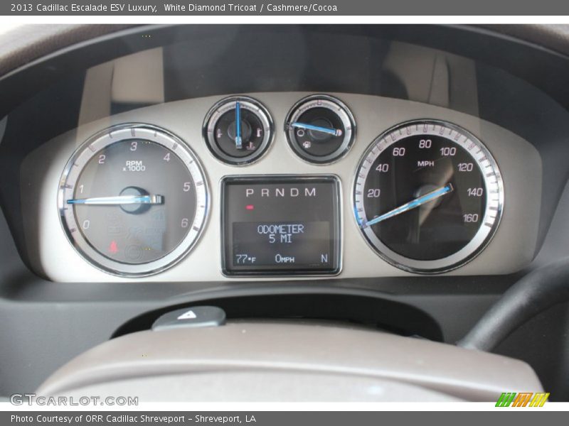 White Diamond Tricoat / Cashmere/Cocoa 2013 Cadillac Escalade ESV Luxury