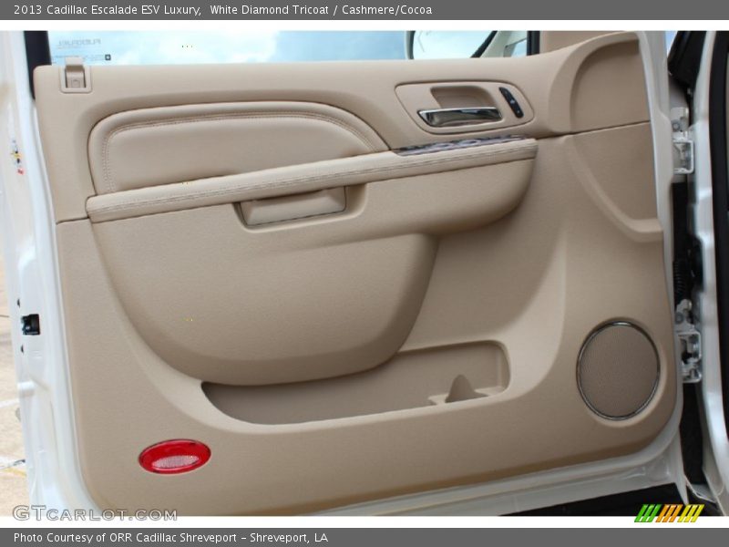 White Diamond Tricoat / Cashmere/Cocoa 2013 Cadillac Escalade ESV Luxury