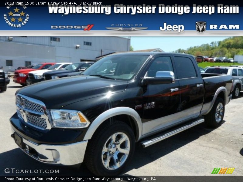 Black / Black 2013 Ram 1500 Laramie Crew Cab 4x4