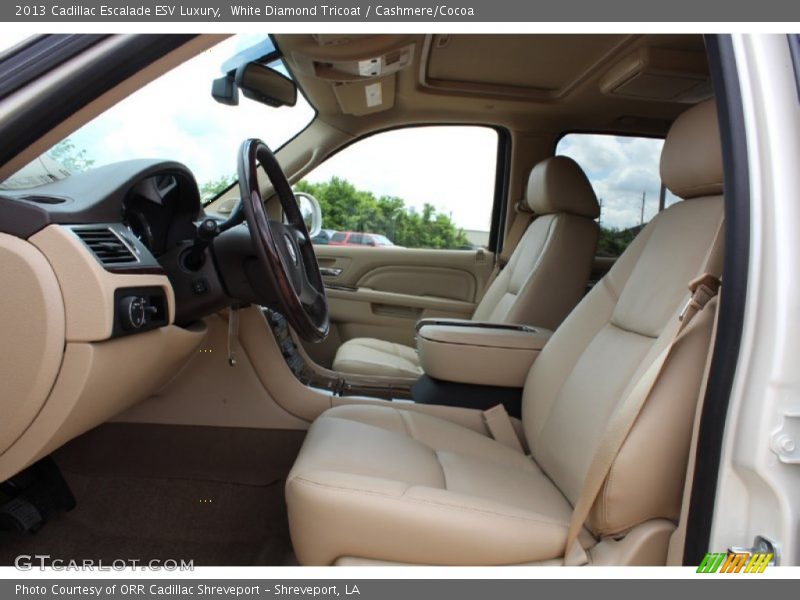 White Diamond Tricoat / Cashmere/Cocoa 2013 Cadillac Escalade ESV Luxury