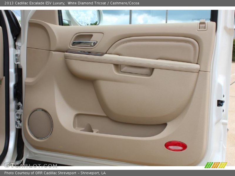 White Diamond Tricoat / Cashmere/Cocoa 2013 Cadillac Escalade ESV Luxury