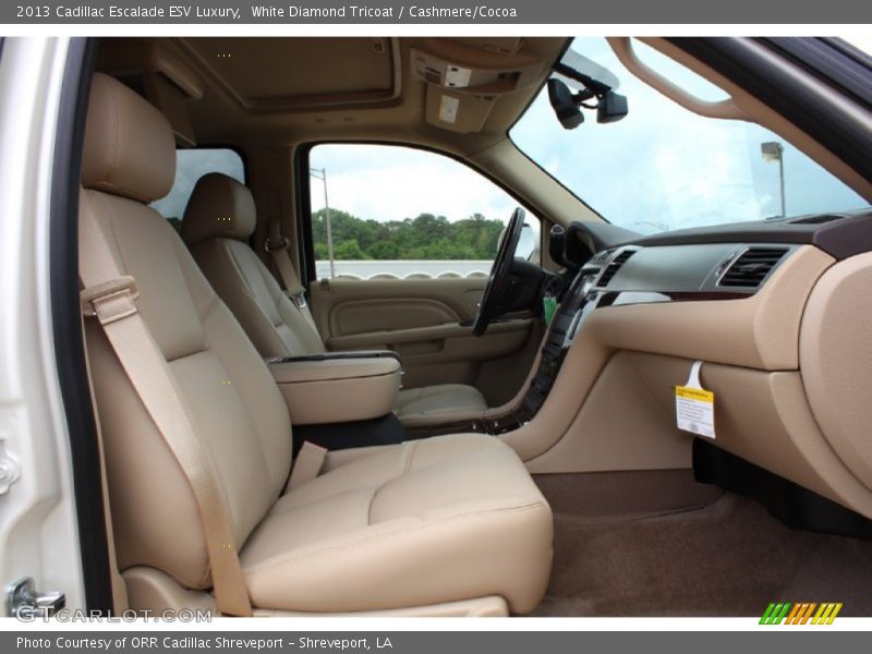 White Diamond Tricoat / Cashmere/Cocoa 2013 Cadillac Escalade ESV Luxury