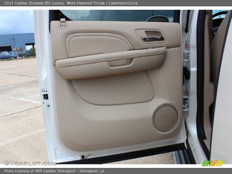 White Diamond Tricoat / Cashmere/Cocoa 2013 Cadillac Escalade ESV Luxury