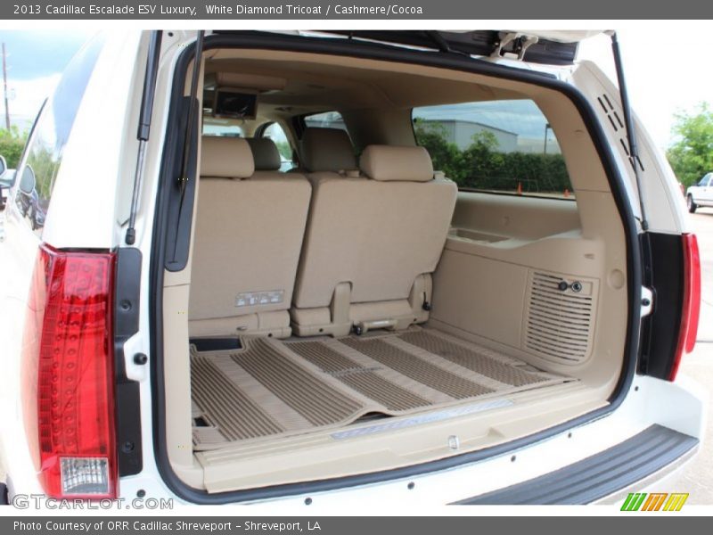 White Diamond Tricoat / Cashmere/Cocoa 2013 Cadillac Escalade ESV Luxury