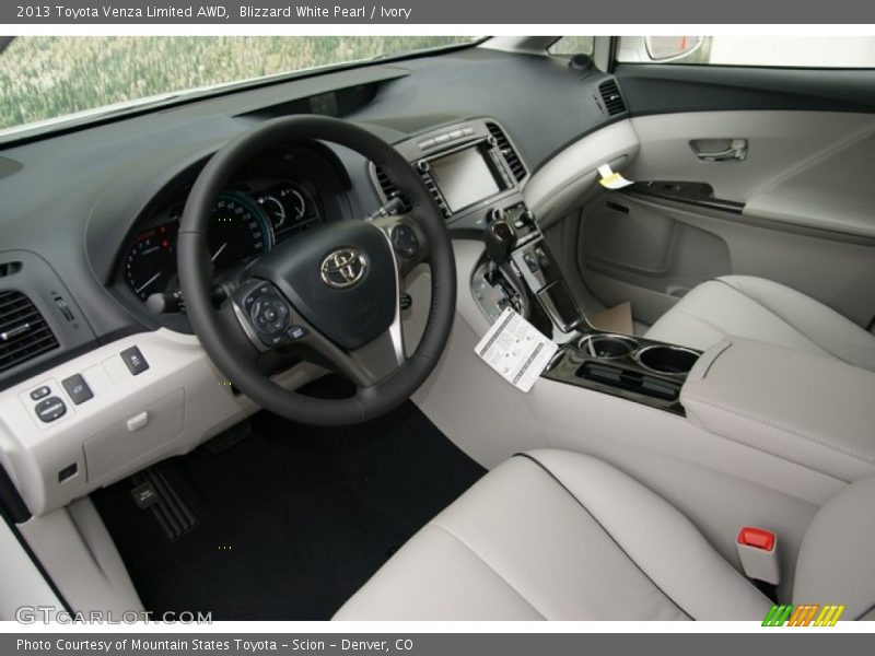 Blizzard White Pearl / Ivory 2013 Toyota Venza Limited AWD