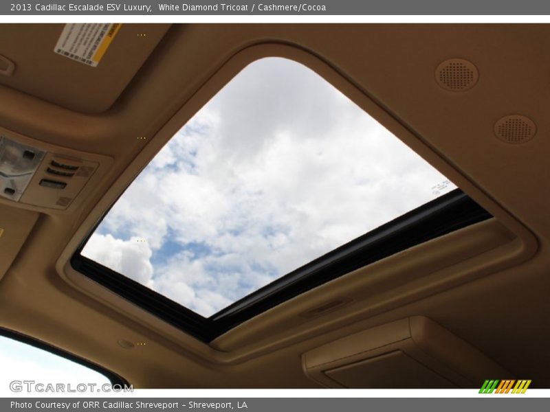 White Diamond Tricoat / Cashmere/Cocoa 2013 Cadillac Escalade ESV Luxury