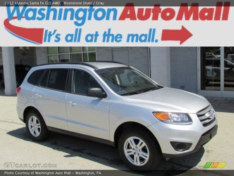 Moonstone Silver / Gray 2012 Hyundai Santa Fe GLS AWD