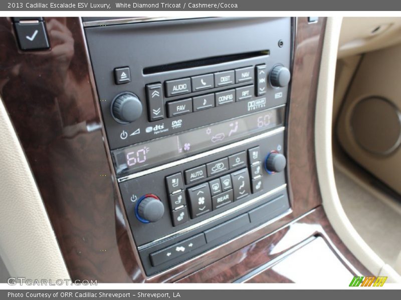 White Diamond Tricoat / Cashmere/Cocoa 2013 Cadillac Escalade ESV Luxury