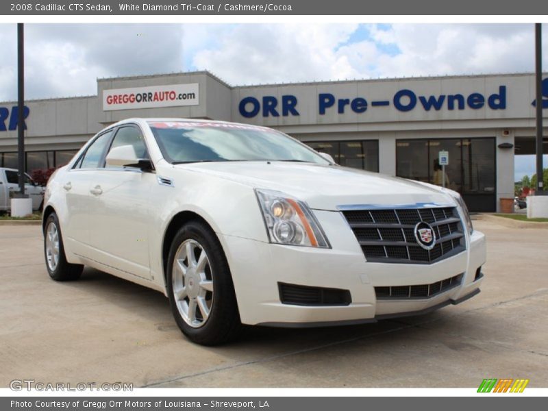 White Diamond Tri-Coat / Cashmere/Cocoa 2008 Cadillac CTS Sedan