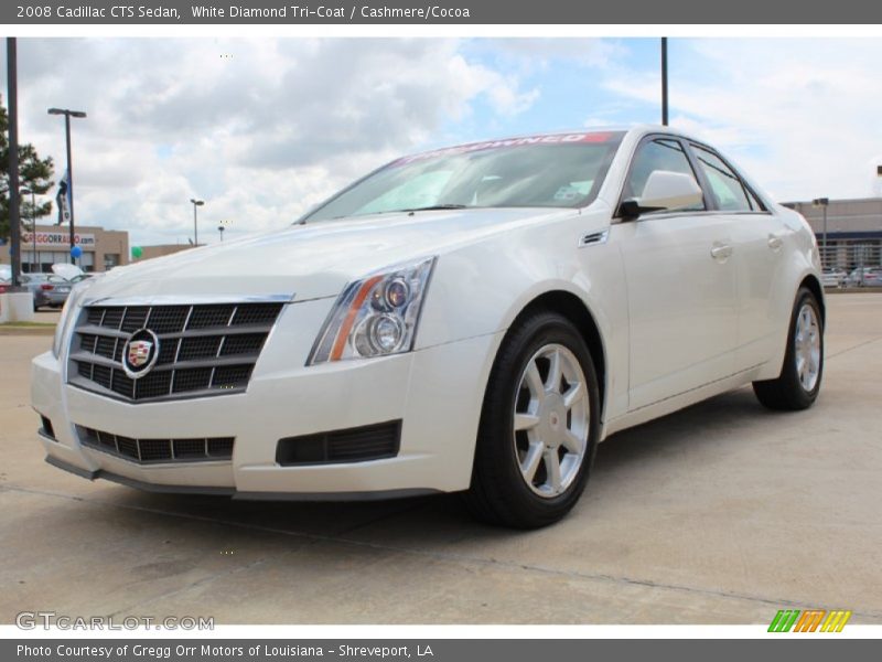 White Diamond Tri-Coat / Cashmere/Cocoa 2008 Cadillac CTS Sedan