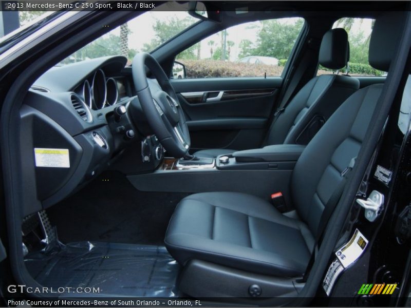 Black / Black 2013 Mercedes-Benz C 250 Sport