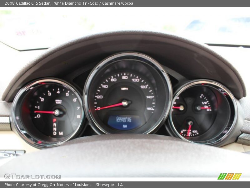 White Diamond Tri-Coat / Cashmere/Cocoa 2008 Cadillac CTS Sedan