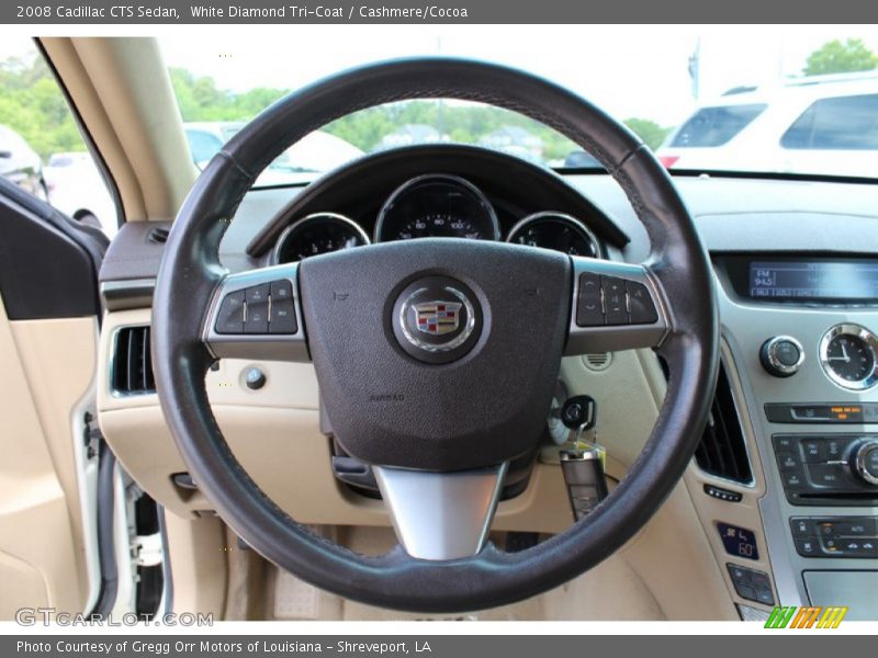 White Diamond Tri-Coat / Cashmere/Cocoa 2008 Cadillac CTS Sedan