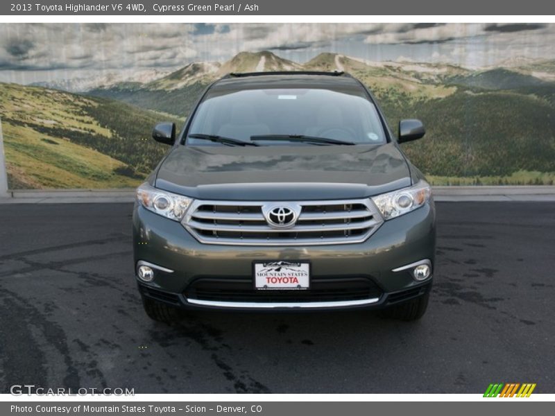 Cypress Green Pearl / Ash 2013 Toyota Highlander V6 4WD