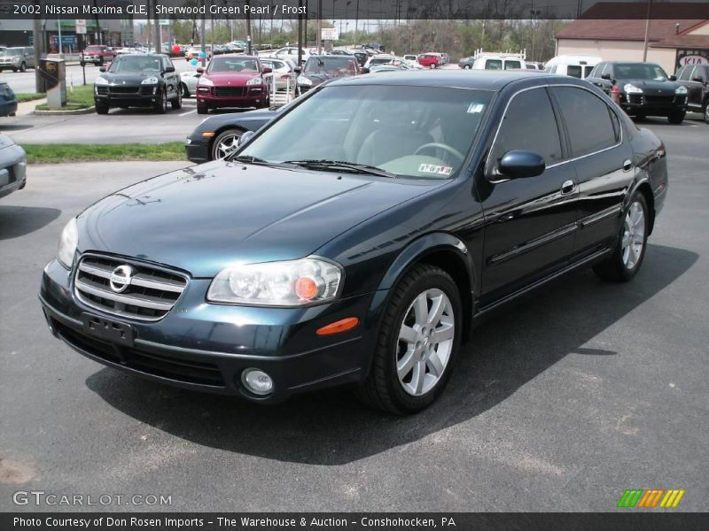 Sherwood Green Pearl / Frost 2002 Nissan Maxima GLE