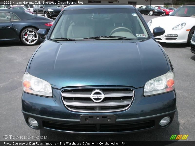 Sherwood Green Pearl / Frost 2002 Nissan Maxima GLE