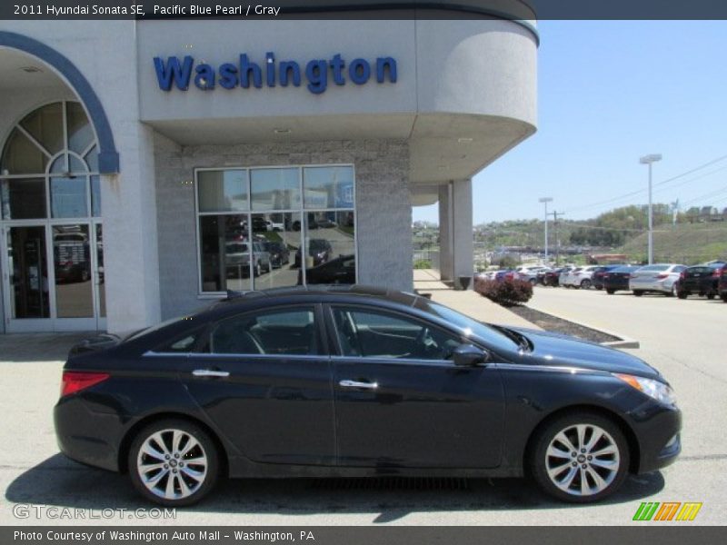 Pacific Blue Pearl / Gray 2011 Hyundai Sonata SE