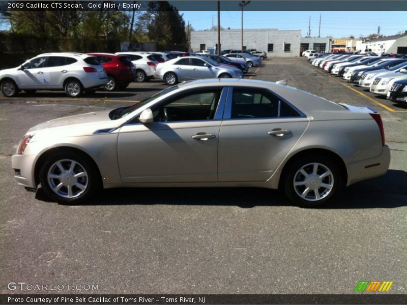 Gold Mist / Ebony 2009 Cadillac CTS Sedan