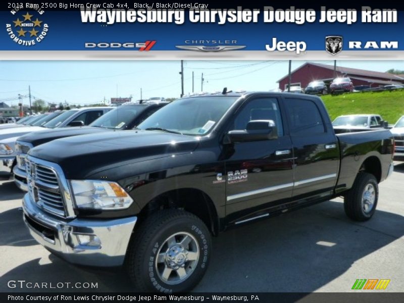 Black / Black/Diesel Gray 2013 Ram 2500 Big Horn Crew Cab 4x4