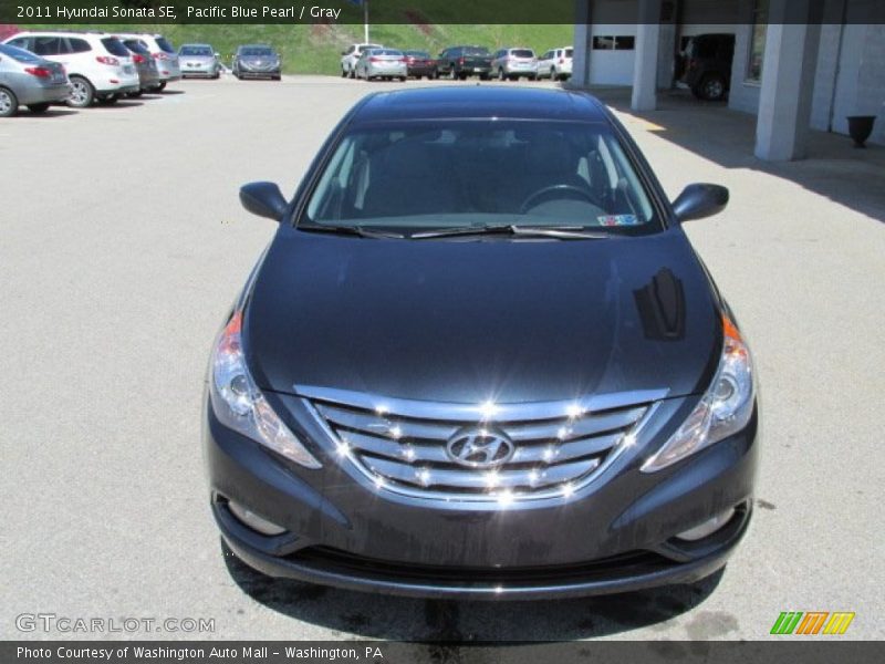 Pacific Blue Pearl / Gray 2011 Hyundai Sonata SE