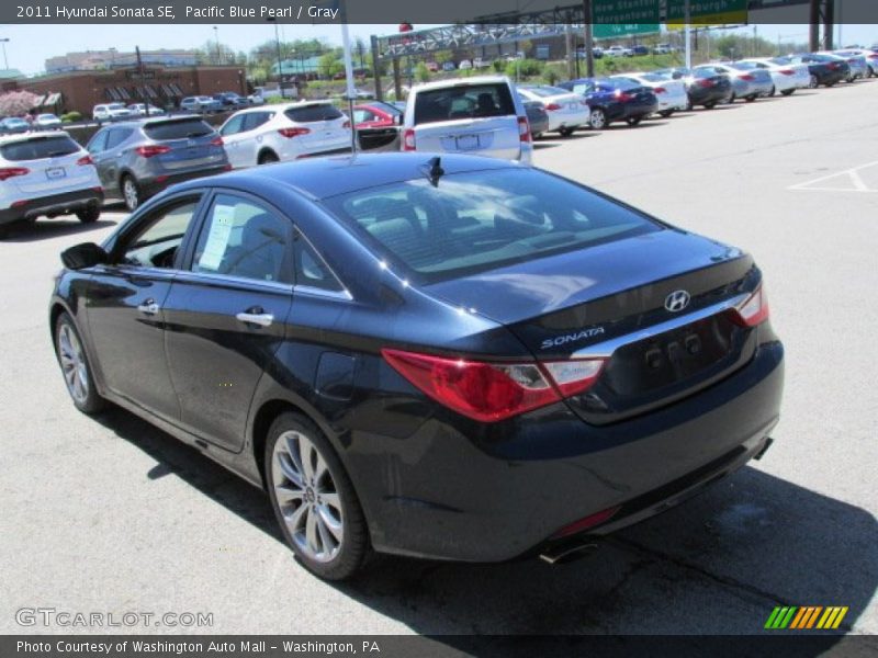 Pacific Blue Pearl / Gray 2011 Hyundai Sonata SE