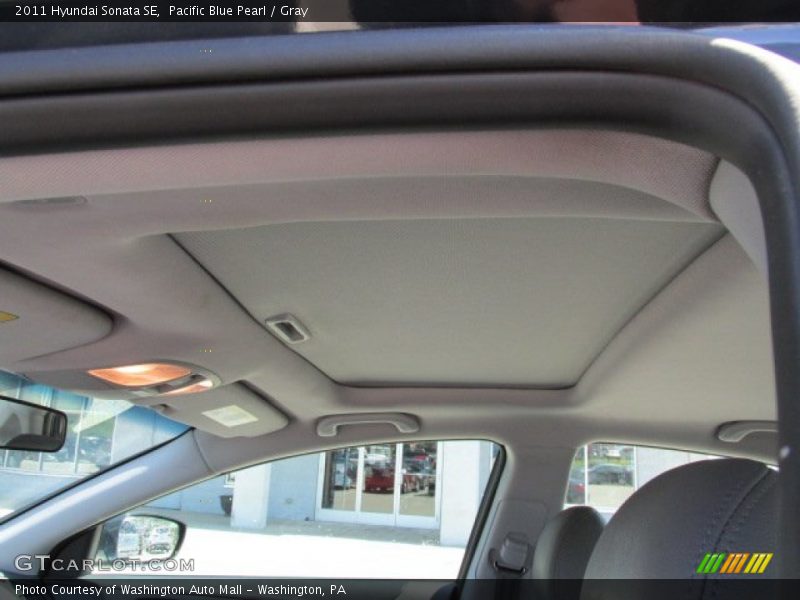 Pacific Blue Pearl / Gray 2011 Hyundai Sonata SE