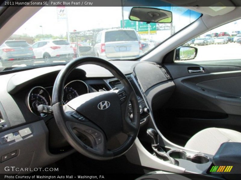 Pacific Blue Pearl / Gray 2011 Hyundai Sonata SE