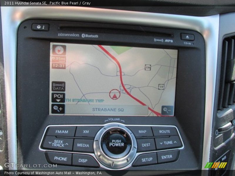 Pacific Blue Pearl / Gray 2011 Hyundai Sonata SE