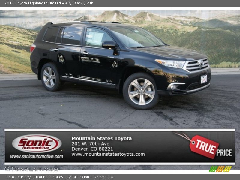 Black / Ash 2013 Toyota Highlander Limited 4WD