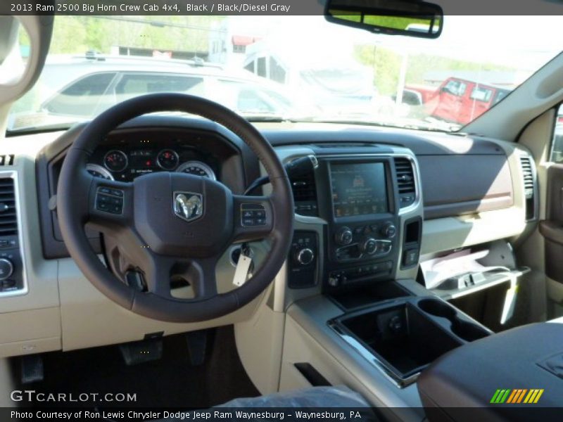 Black / Black/Diesel Gray 2013 Ram 2500 Big Horn Crew Cab 4x4