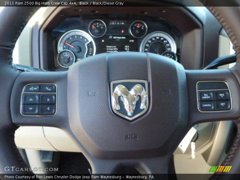 Black / Black/Diesel Gray 2013 Ram 2500 Big Horn Crew Cab 4x4