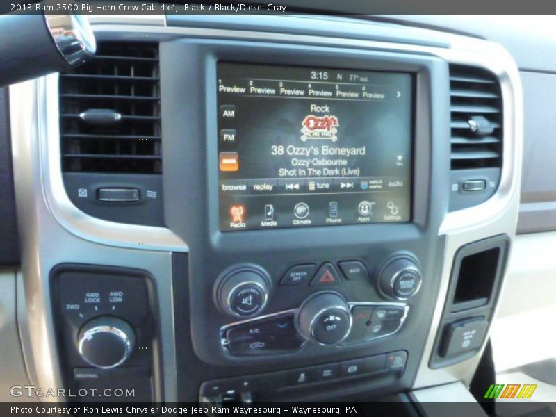 Black / Black/Diesel Gray 2013 Ram 2500 Big Horn Crew Cab 4x4