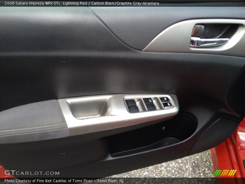Lightning Red / Carbon Black/Graphite Gray Alcantara 2008 Subaru Impreza WRX STi