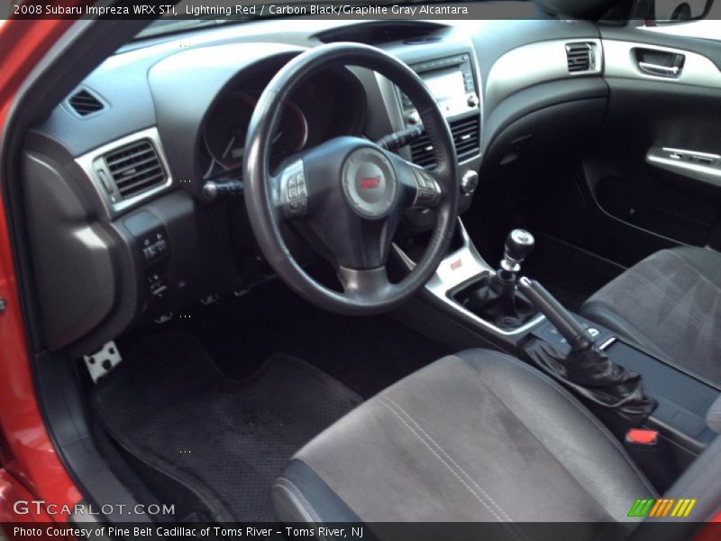  2008 Impreza WRX STi Carbon Black/Graphite Gray Alcantara Interior