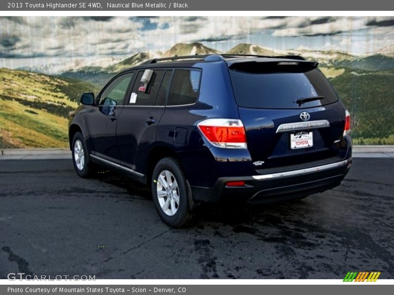 Nautical Blue Metallic / Black 2013 Toyota Highlander SE 4WD