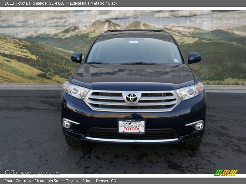 Nautical Blue Metallic / Black 2013 Toyota Highlander SE 4WD