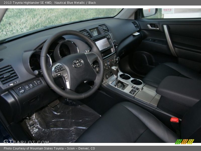Nautical Blue Metallic / Black 2013 Toyota Highlander SE 4WD