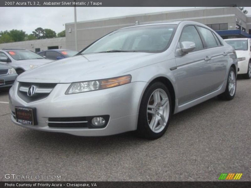 Alabaster Silver Metallic / Taupe 2007 Acura TL 3.2
