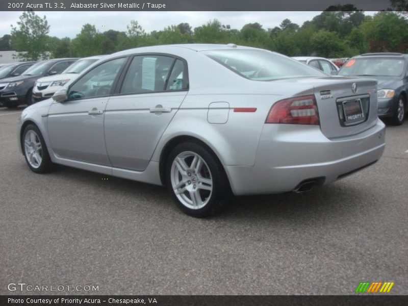 Alabaster Silver Metallic / Taupe 2007 Acura TL 3.2