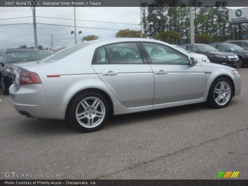 Alabaster Silver Metallic / Taupe 2007 Acura TL 3.2
