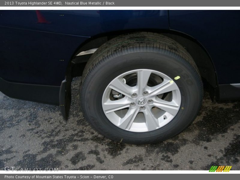 Nautical Blue Metallic / Black 2013 Toyota Highlander SE 4WD