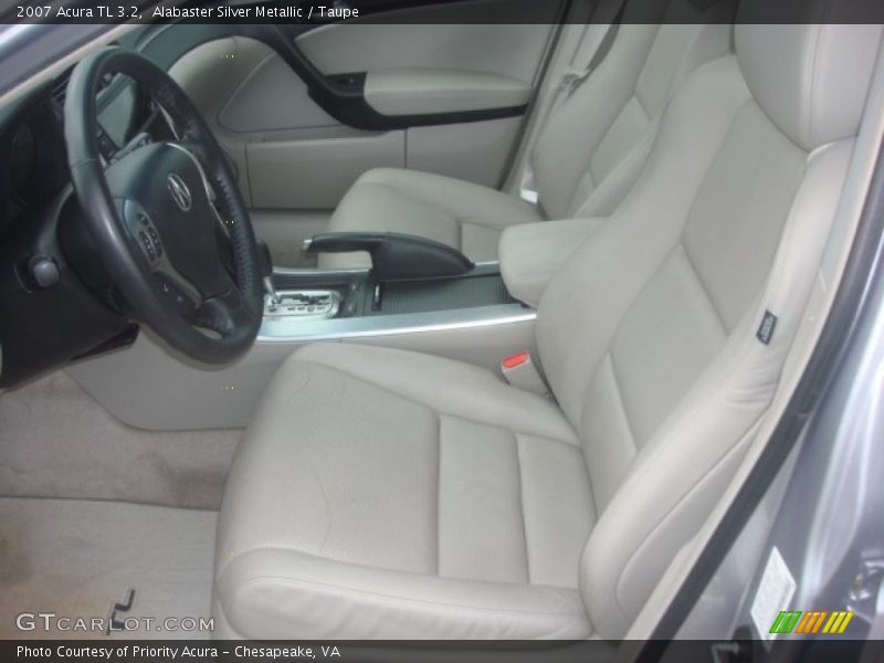 Alabaster Silver Metallic / Taupe 2007 Acura TL 3.2