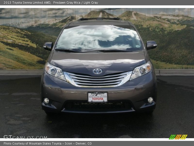 Predawn Gray Mica / Light Gray 2013 Toyota Sienna Limited AWD